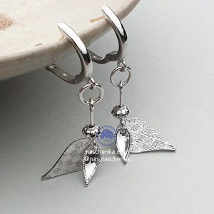 Royal Korea Shilla dangle traditional Silver earrings ,  Seoul Korea Silver art Jewelry. Gift for Her , dangle earrings NASCHENKA