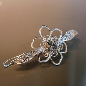 Seoul Korea Kdrama Kpop hairpin hair clip, hairpin hair grip silver with gemstone NASCHENKAKorean fashion jewelry