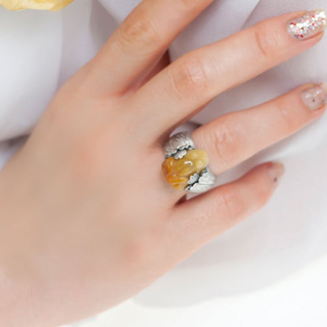 Korea Ring Silver Craft Gemstone Ring by NASCHENKA Your Size Gemstone ...