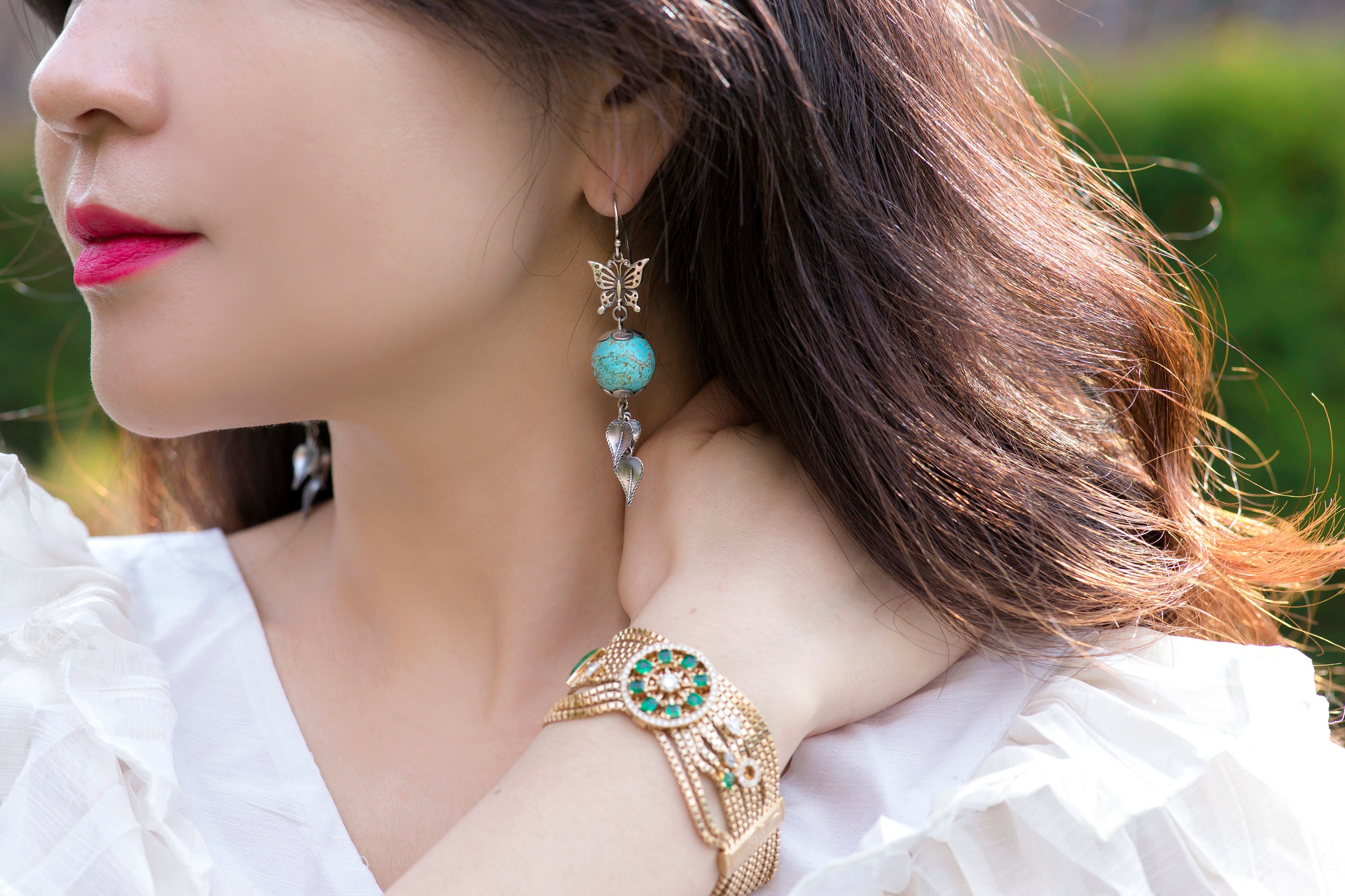 Korean actress earrings Clearance