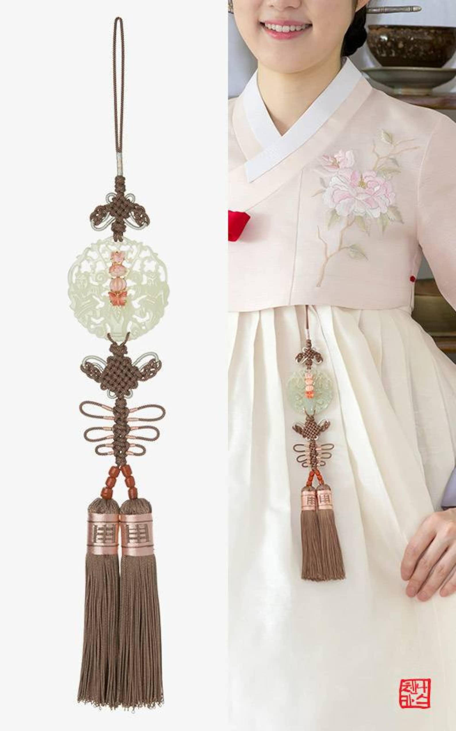 Korea jewelry hanbok wedding silk Korean traditional norigae Etsy