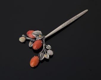 hair pin kdrama, unique traditional korea hanbok hair stick binyeo orange opal korea hair hanbok historical drama hair stick binyeoNASCHENKA