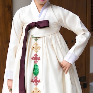 Luxus NASCHENKA Korea Hanbok lila Jade Norigae Kdrama Kculture Hanbok Ornament Norigae Korea Tassle koreanischer Schmuck Wanddekoration NASCHENKA Bild 2