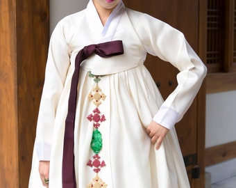 Seoul Norigae silk, Beautiful Korean Traditional Hanbok Accessory, Ornament Tassel Norigae Jade, Korea Traditional Tassel Silver