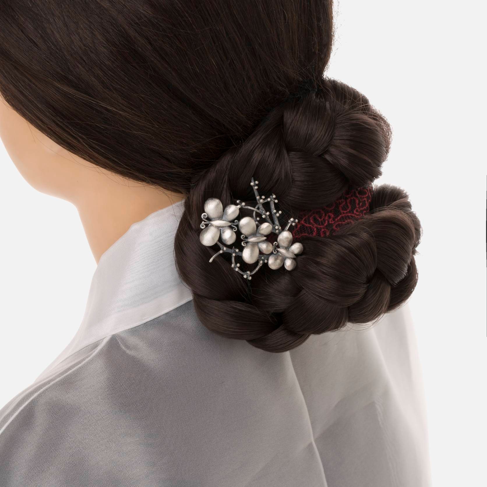 Hair pin kdrama Korean hair stick with silver binyeo for Etsy