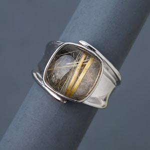 Silver craft gemstone Ring by NASCHENKA • Your size Gemstone Ring •  Hanbok ring • Best Gift • Anniversary Gift  • Korea ring