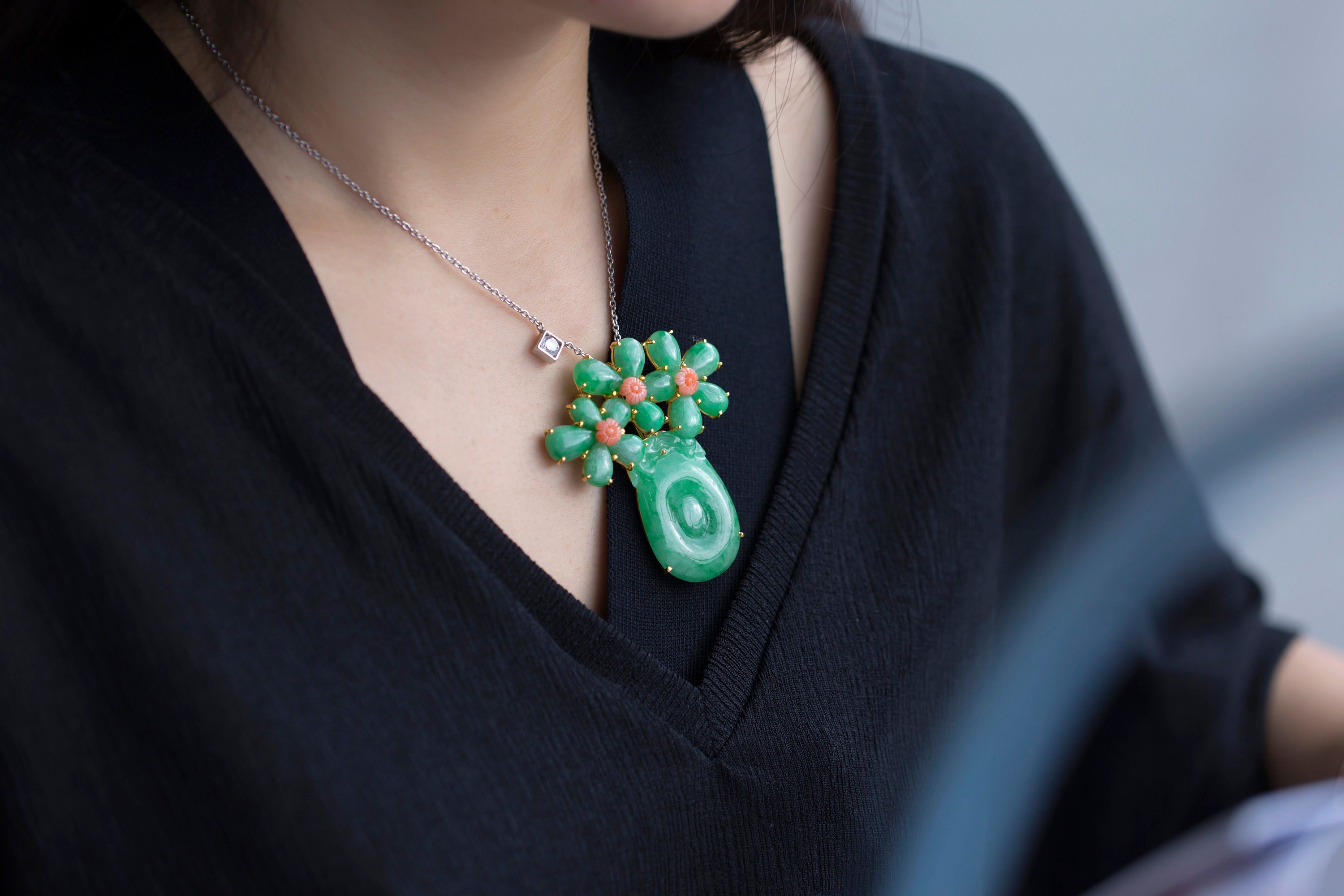Green jade jewelry korean historical jewelry jade pendant Etsy
