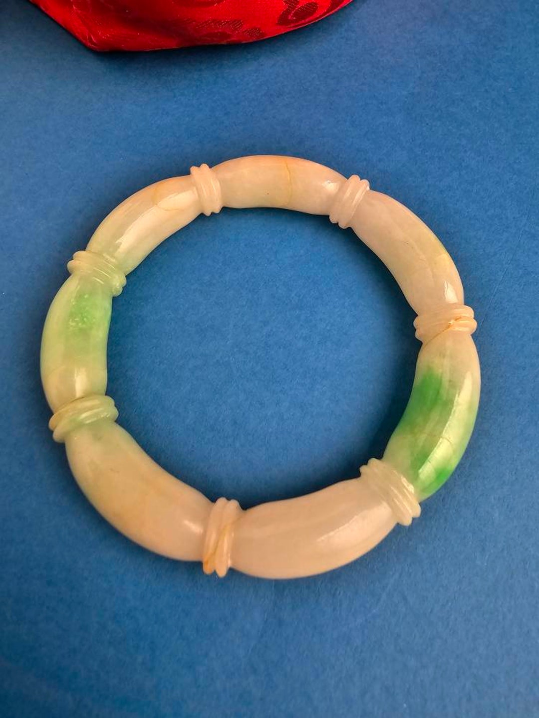 Seoul Vintage Small Jade Bangle , Green Jade Jadeite Bangle Bracelet