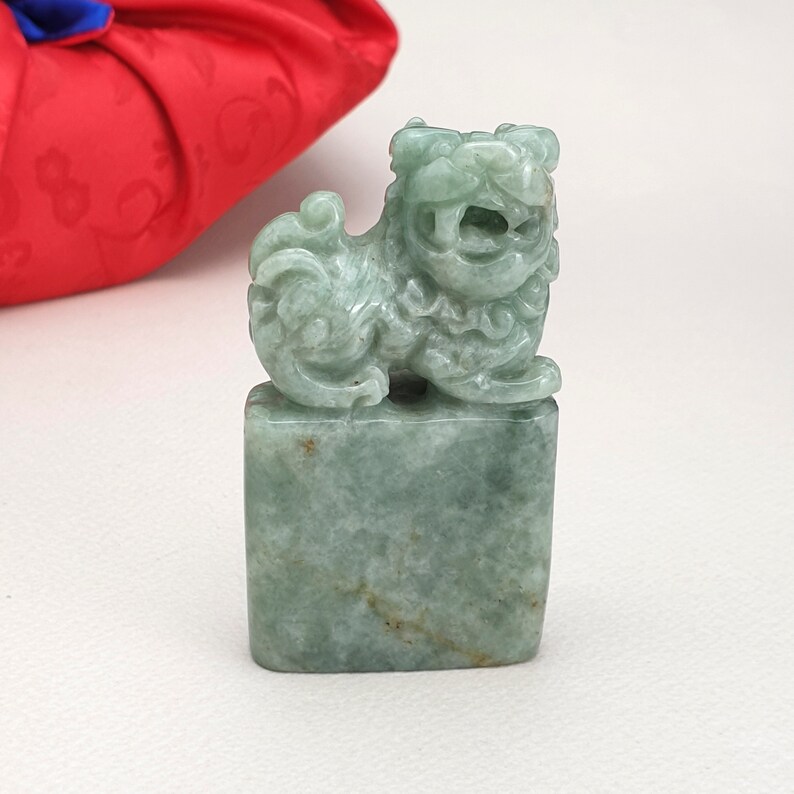 Jade seal , Genuine Jadeite Jade Burma jade stamp, Wonderful Jad