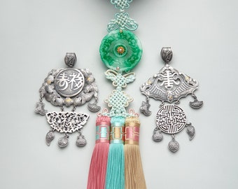 Real Silk Norigae Tassel | Korean Jade Hanbok Accessory, Handmade Heritage Jewelry