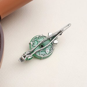 Seoul Korea Kdrama Kpop hairpin hair clip, hairpin hair grip silver with gemstone NASCHENKAKorean fashion jewelry image 4