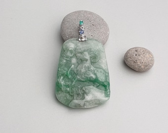 jade pendant silver