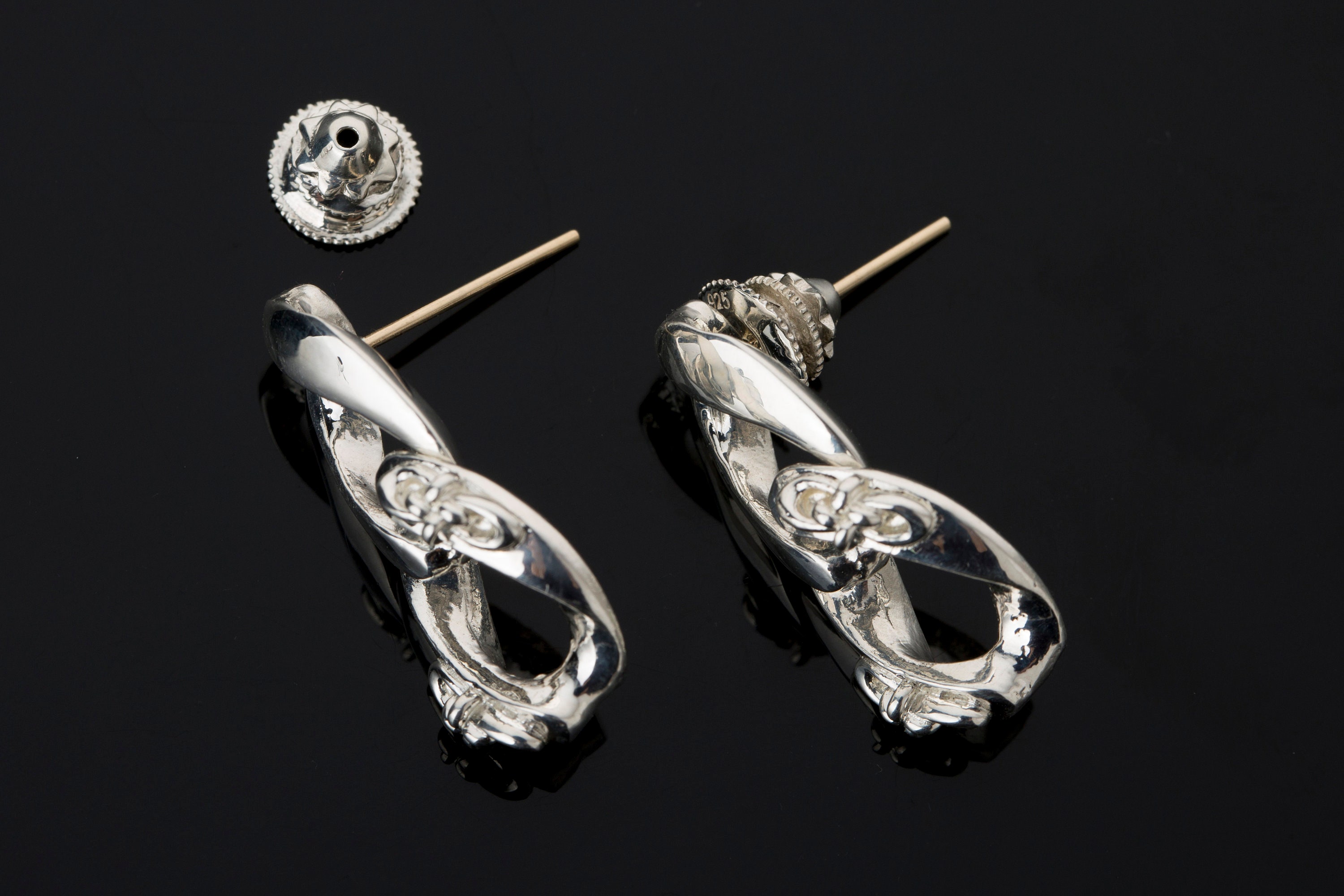 Korea silver jewelry korea knot earrings Korea kingdom dynasty | Etsy