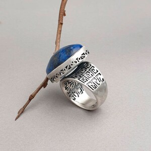 Silver craft gemstone Ring by NASCHENKA • Your size Gemstone Ring •  Hanbok ring • Best Gift • Anniversary Gift  • Korea ring
