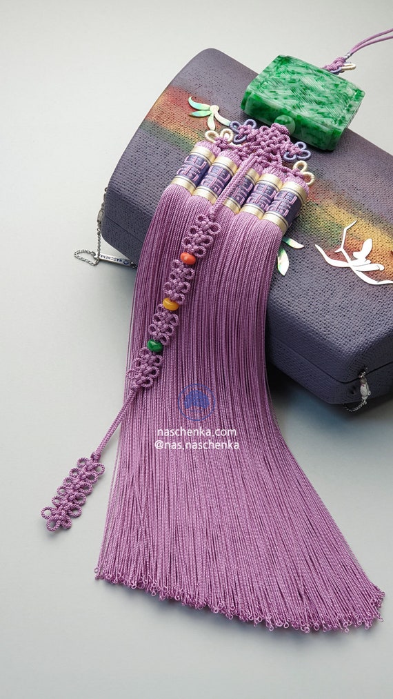 Korea Norigae (노리개) Silk 노리개 Handmade Jade Norigae Tassel