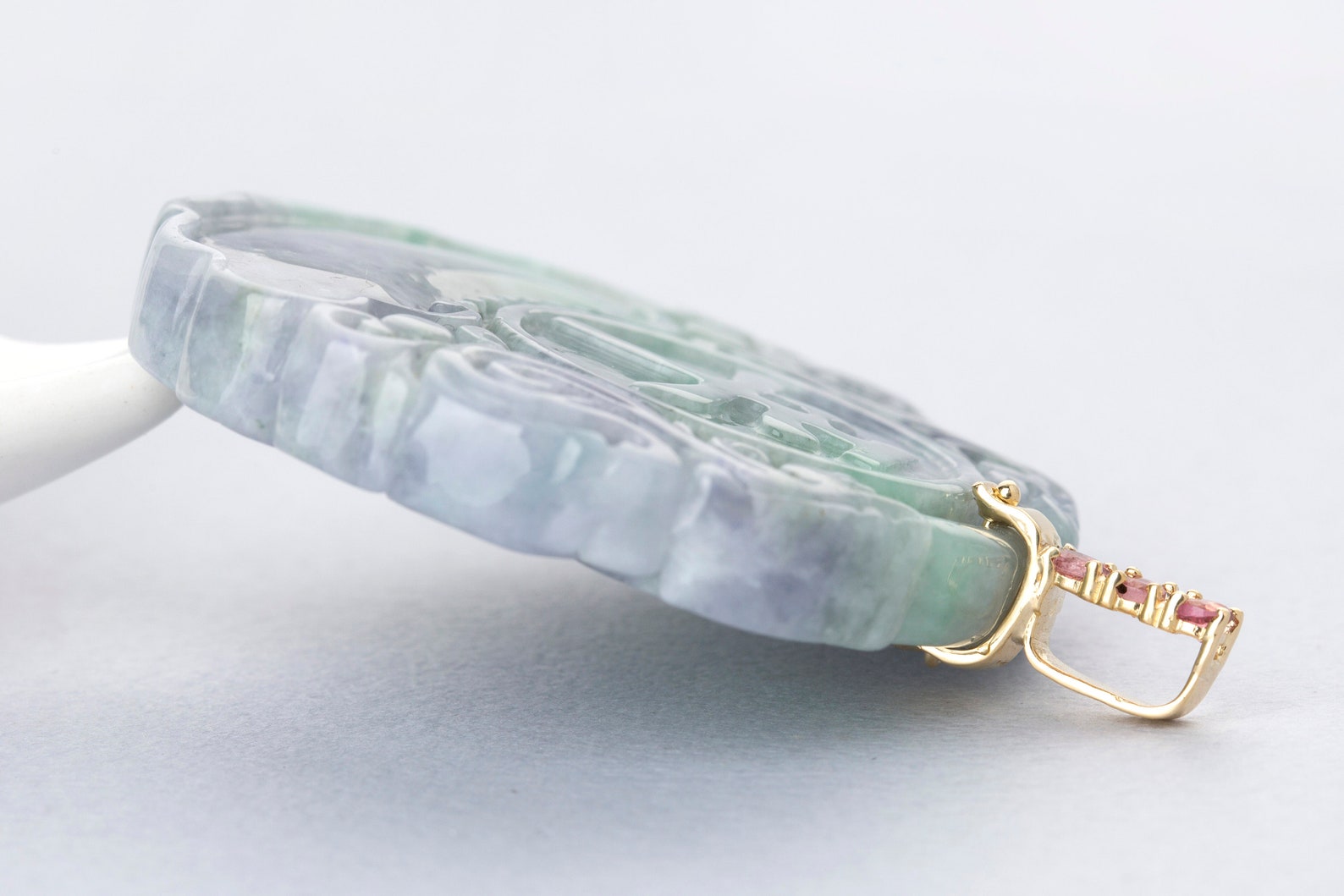 Purple Jadeite Jade Pendant for Necklace Lavendar Natural Etsy