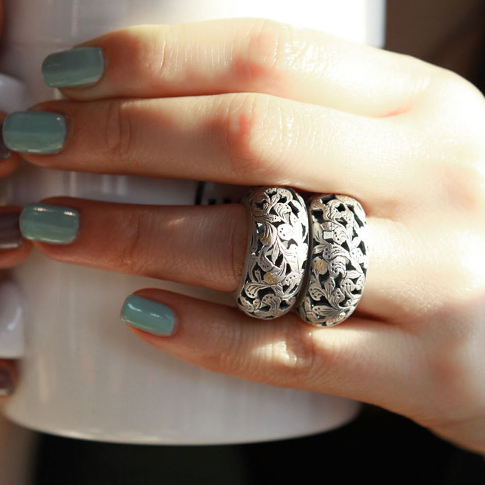 Made in Korea Traditional Korean Rings Set sterling Siver | Etsy