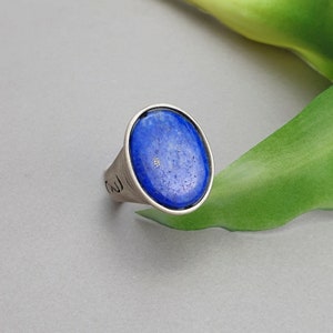 Silver craft gemstone Ring by NASCHENKA • Your size Gemstone Ring •  Hanbok ring • Best Gift • Anniversary Gift  • Korea ring
