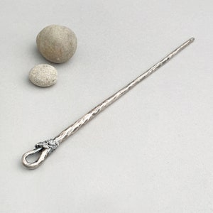 Korean hair Handcrafted Sterling Silver binyeo Seoul NASCHENKA Traditional Korean hanbok long handmade hair stick pins with silver binyeo 비녀