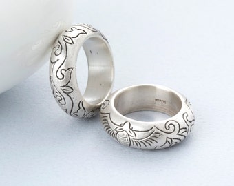 The art of Korea Hanbok Silver Rings Set: Traditional Korean Jewelry