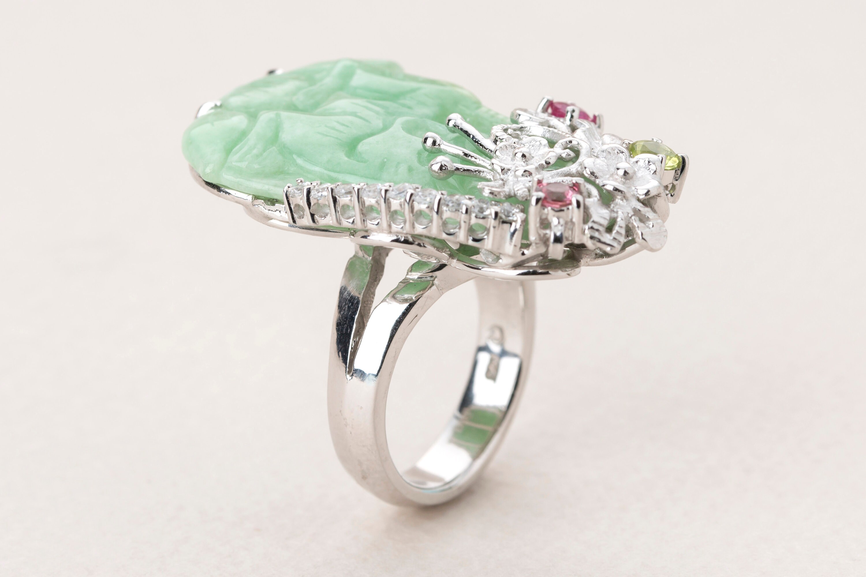 Rings Soulmate korean jade ring NASCHENKA jade ring green Etsy