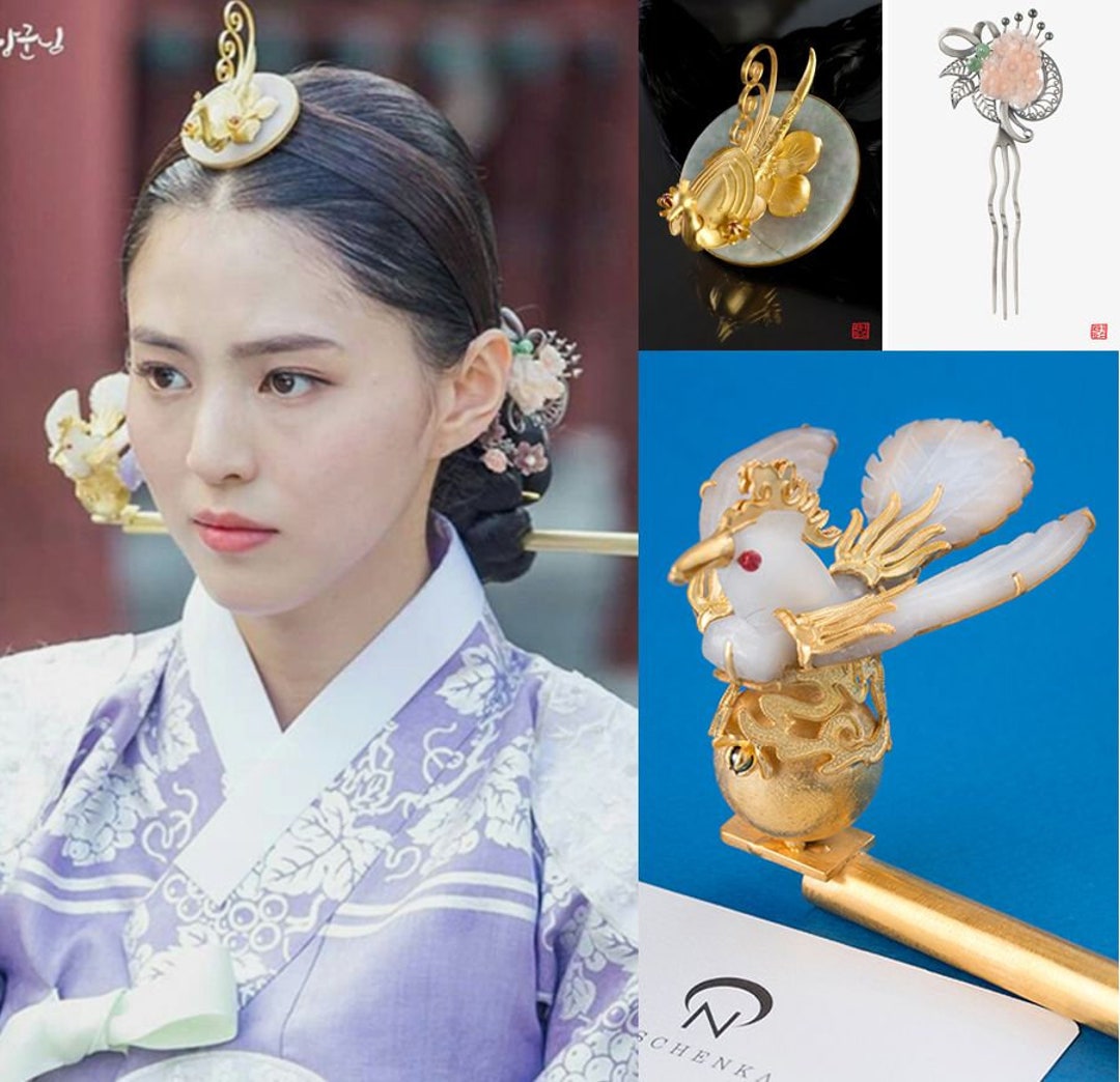 Korean Hair Pin Binyeo Traditional Hair Pin Kdrama Hanbok Etsy