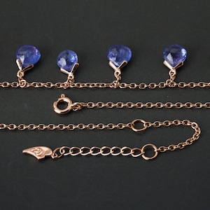 Tanzanite Necklace, 14K Tanzanite Necklace, Gift For Women, Tanzanite Necklace, December Birthstone , Luxury Teardrop Tanzanite Jewelry image 1