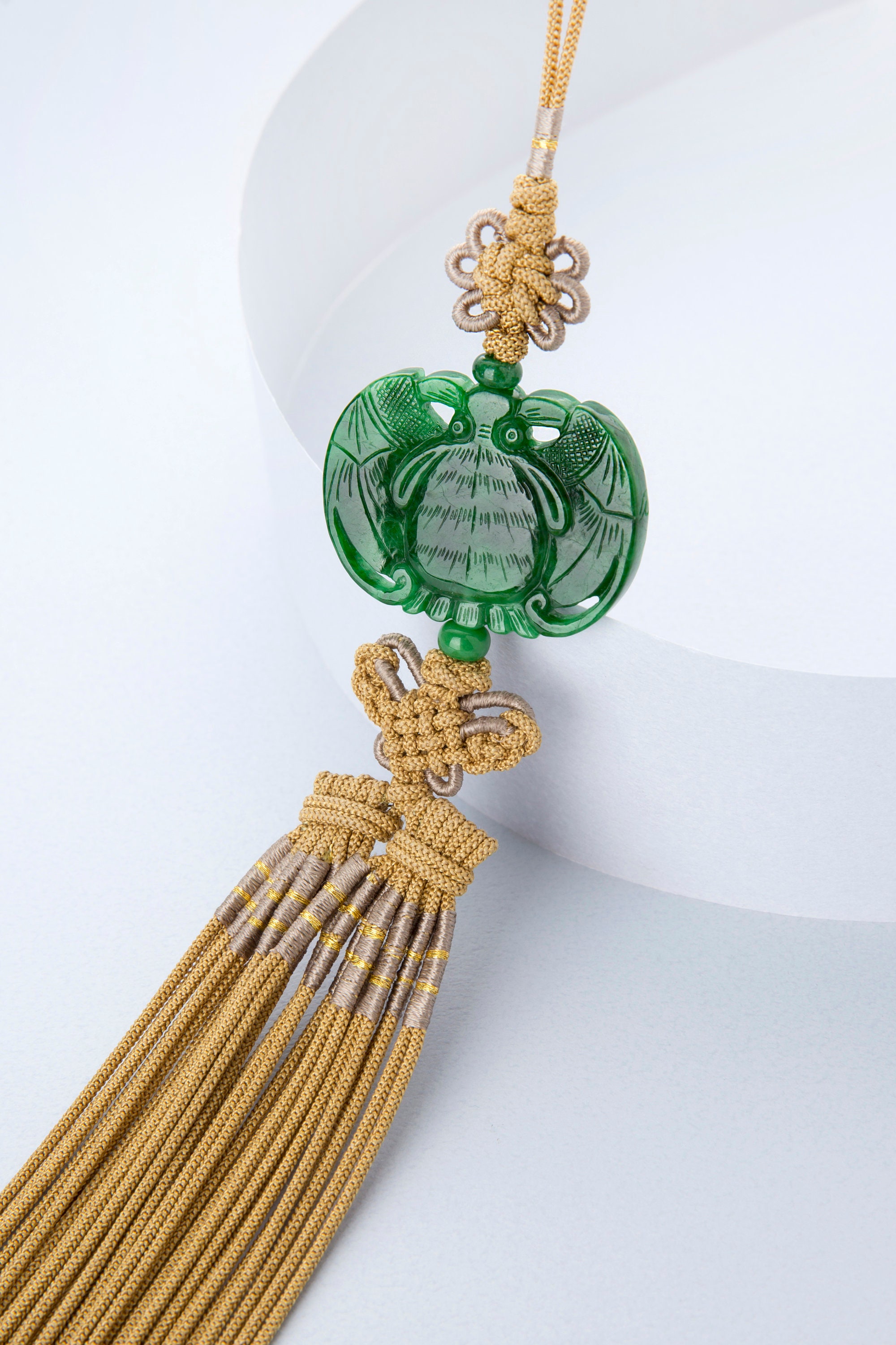 置物 Asian. And. Jewelly Real Silk Natural Jade Norigae Tassel | Korean Traditional Hanbok