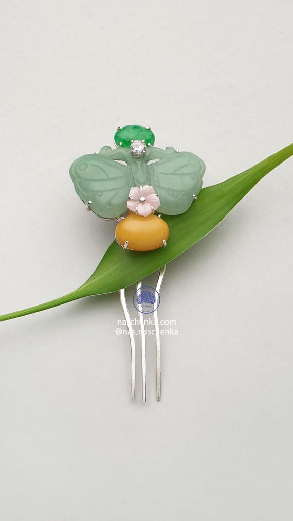 Jade Korean style big butterfly hair clip Accessories | Jade Korean Style Big Butterfly Hair Clip  main image 2