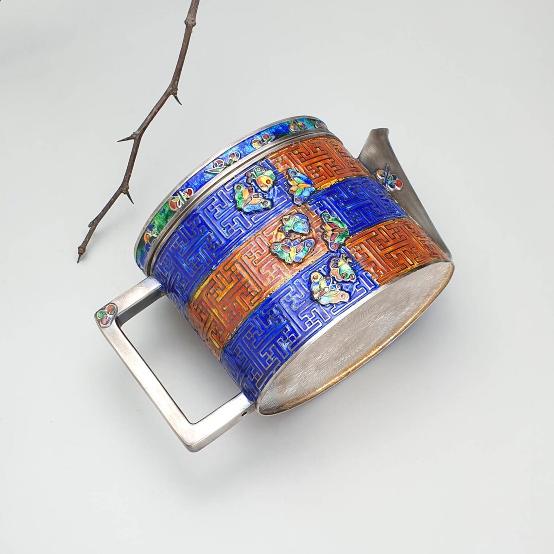 Korean silver crafted kettle and tea set water kettle Etsy