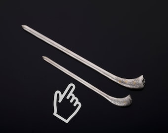 Korean hair binyeo Seoul NASCHENKA Traditional Korean hanbok long handmade hair stick pins with silver binyeo 비녀Korean fashion jewelry
