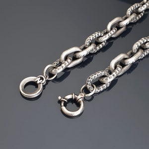 Seoul Chunky Silver Chain Necklace, Chain Link Necklace ,  Necklace silver , Chain Necklace Silver , Statement Necklace , NASCHENKA