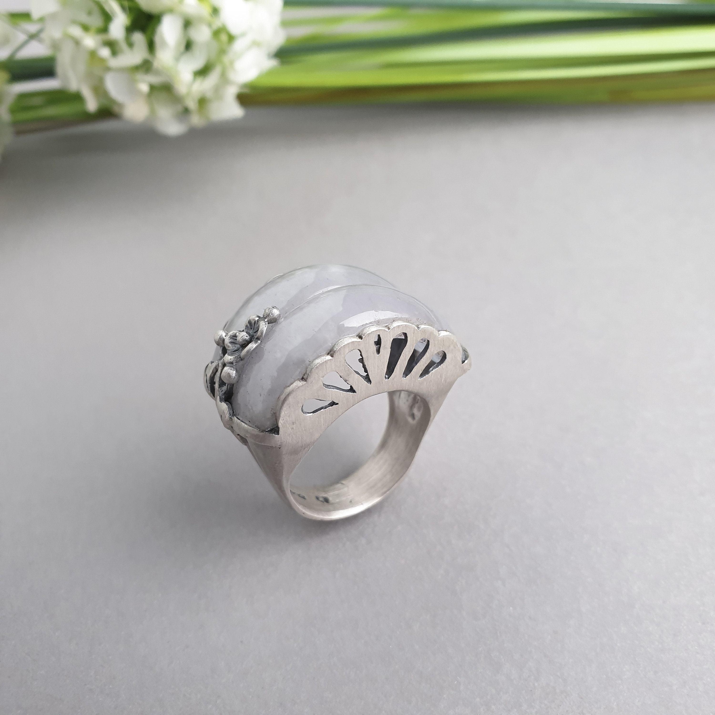 Korea jade ring jade silver ring korea hanbok ring korea Etsy