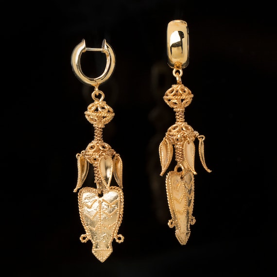 Buy Clear Golden High Fashion Korean Earrings Pair Online In India At  Discounted Prices
