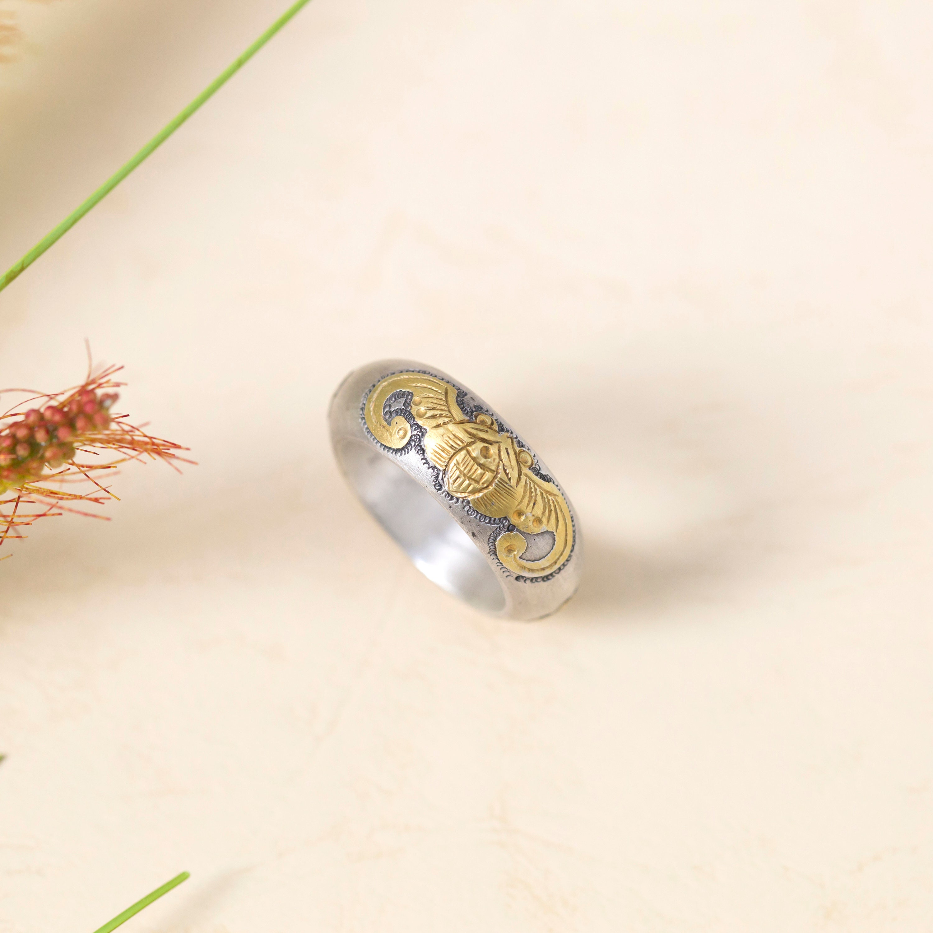 Traditional Korean silver ring Korean drama hanbok wedding Etsy