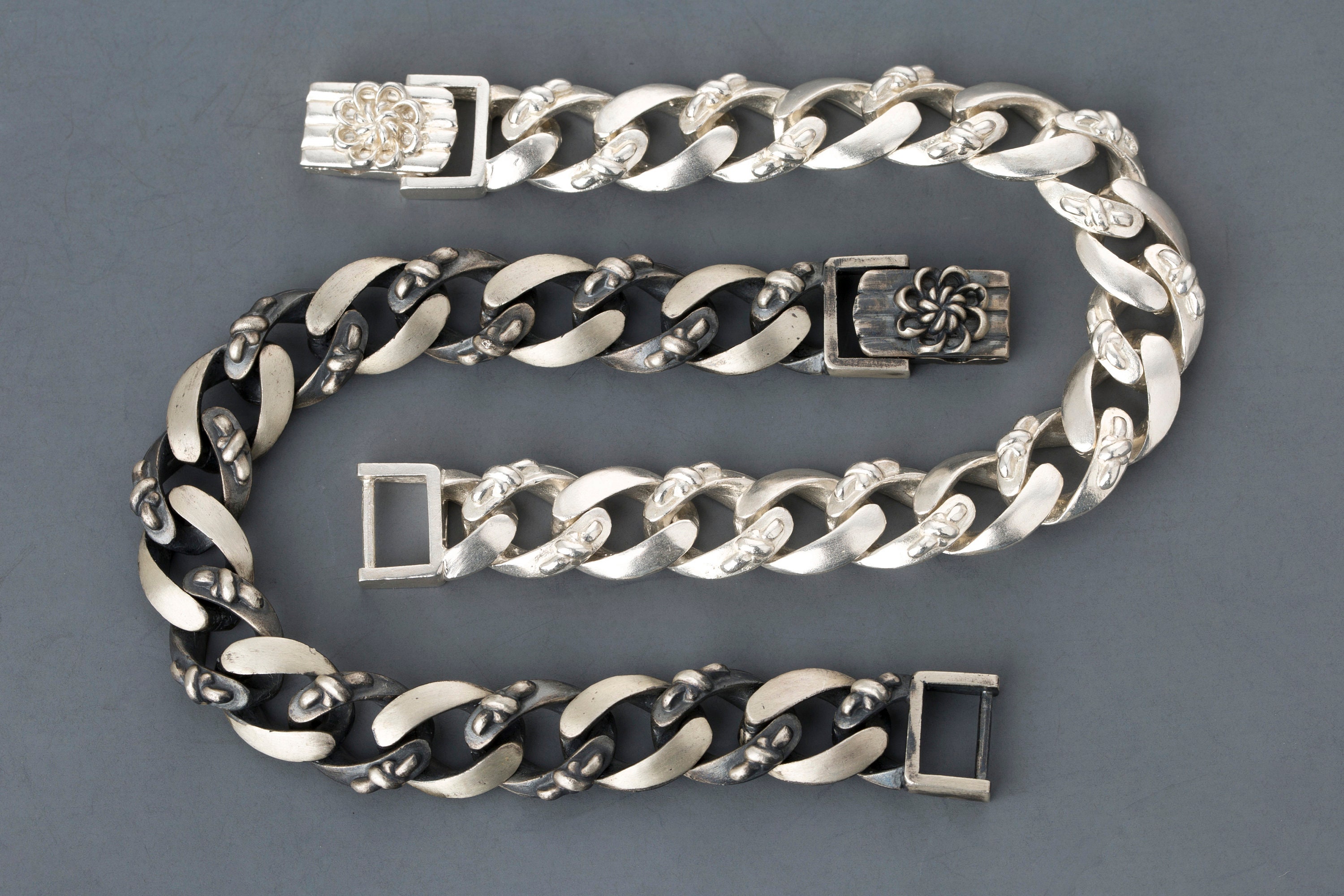 Handcrafted Sterling Silver Chain Bracelet • Korean Jewelry - Etsy 