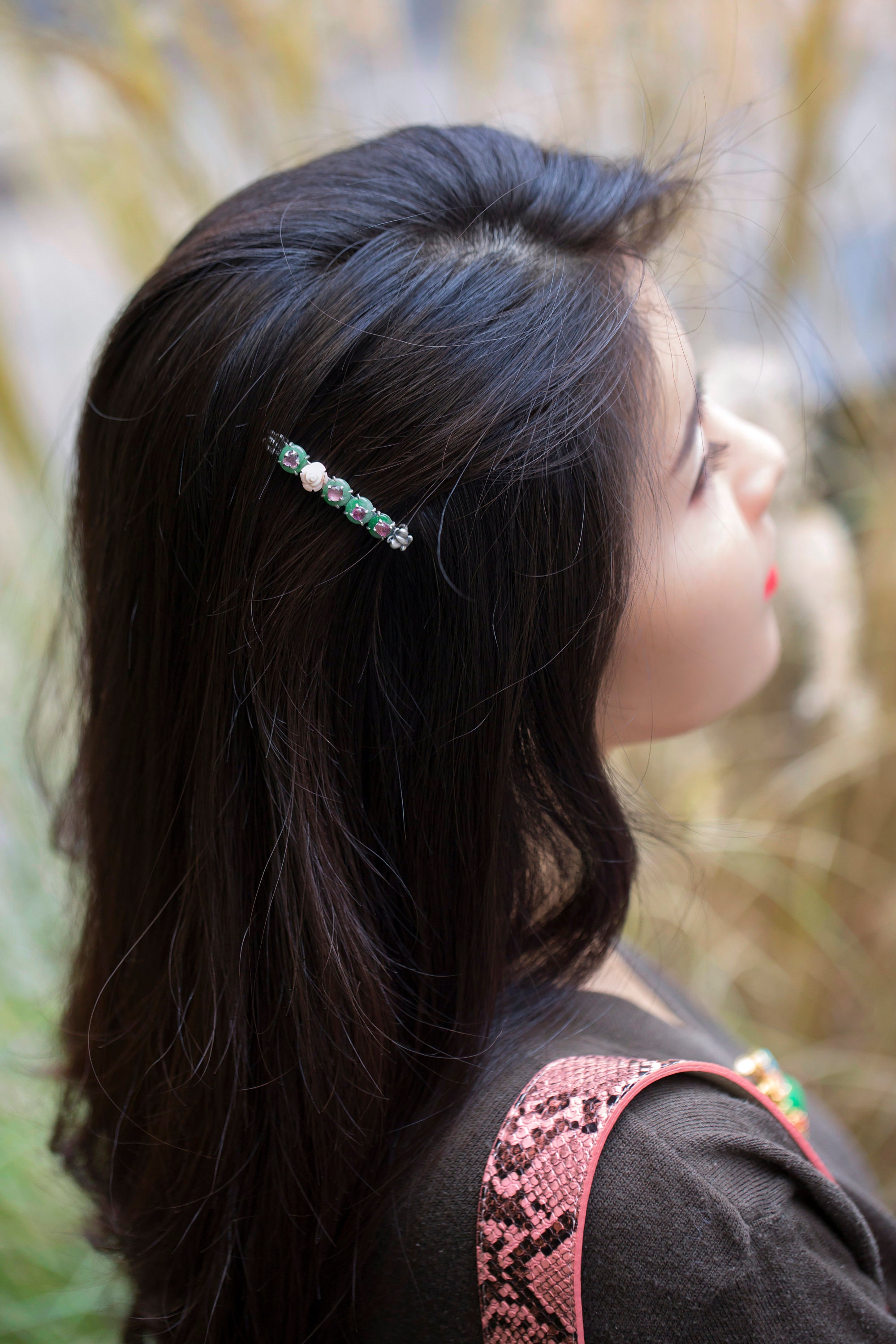 Korea hanbok hair pin high quality jade coral hairpin wedding Etsy
