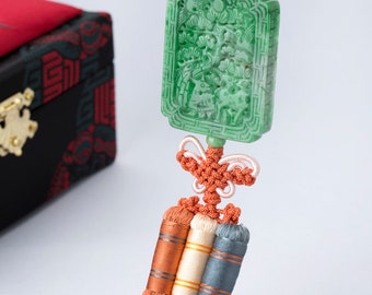 Real Silk Norigae Tassel | Korean Natural Jade Hanbok Accessory