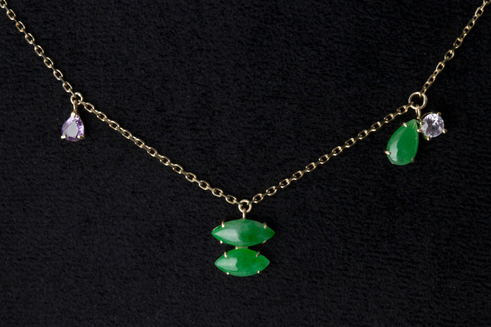 Birthstone jewelry cute & sexy jade 14K gold necklaceNASCHENKA Etsy