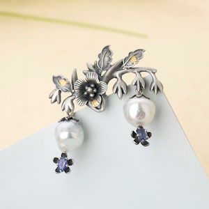 white pearl korea hair stick traditional korea hanbok hair stick binyeo silver flower korea hair hanbok historical drama hair stick binyeo