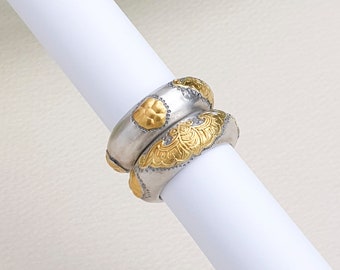 Seoul NASCHENKA Traditional Korean Hanbok silver rings set accessories Korean jewelry for women mens moms gift bridal wedding band ring gift