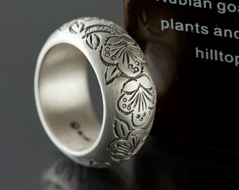 Silver craft Ring by NASCHENKA • Your size Gemstone Ring •  Hanbok ring • Best Gift • Anniversary Gift  • Korea ring •