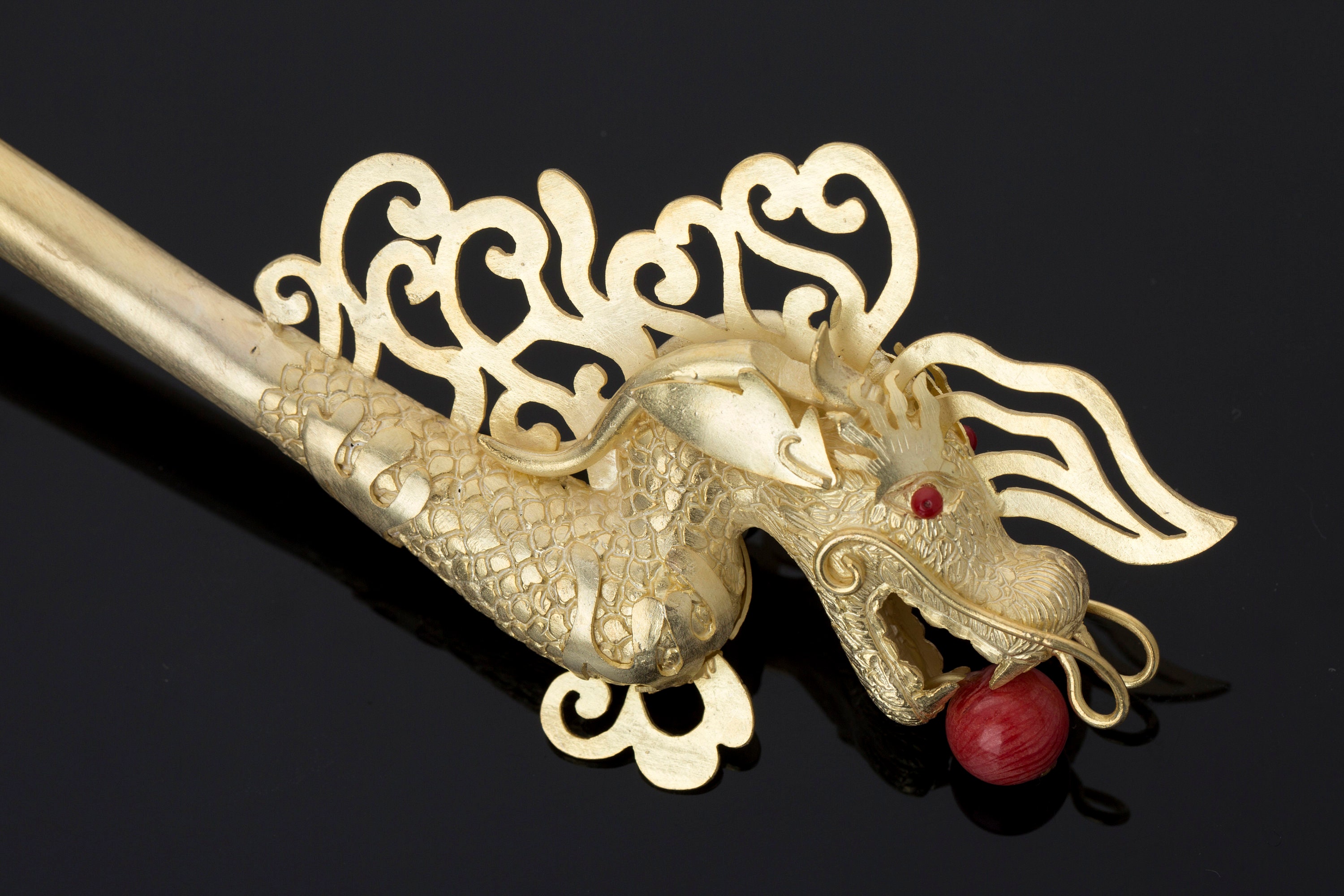 即完売品 パーフェクトハーモニー 金運 の金龍銀龍 ペアセット Gold Dragon Binyeo, Sterling Silver Korean Hair Pin, Hanbok