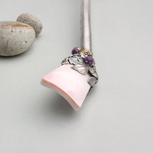 Korean hair binyeo Traditional Conch shell South Korean Handcrafted 925 Silver Hairpin Binyeo Korean hanbok accessories