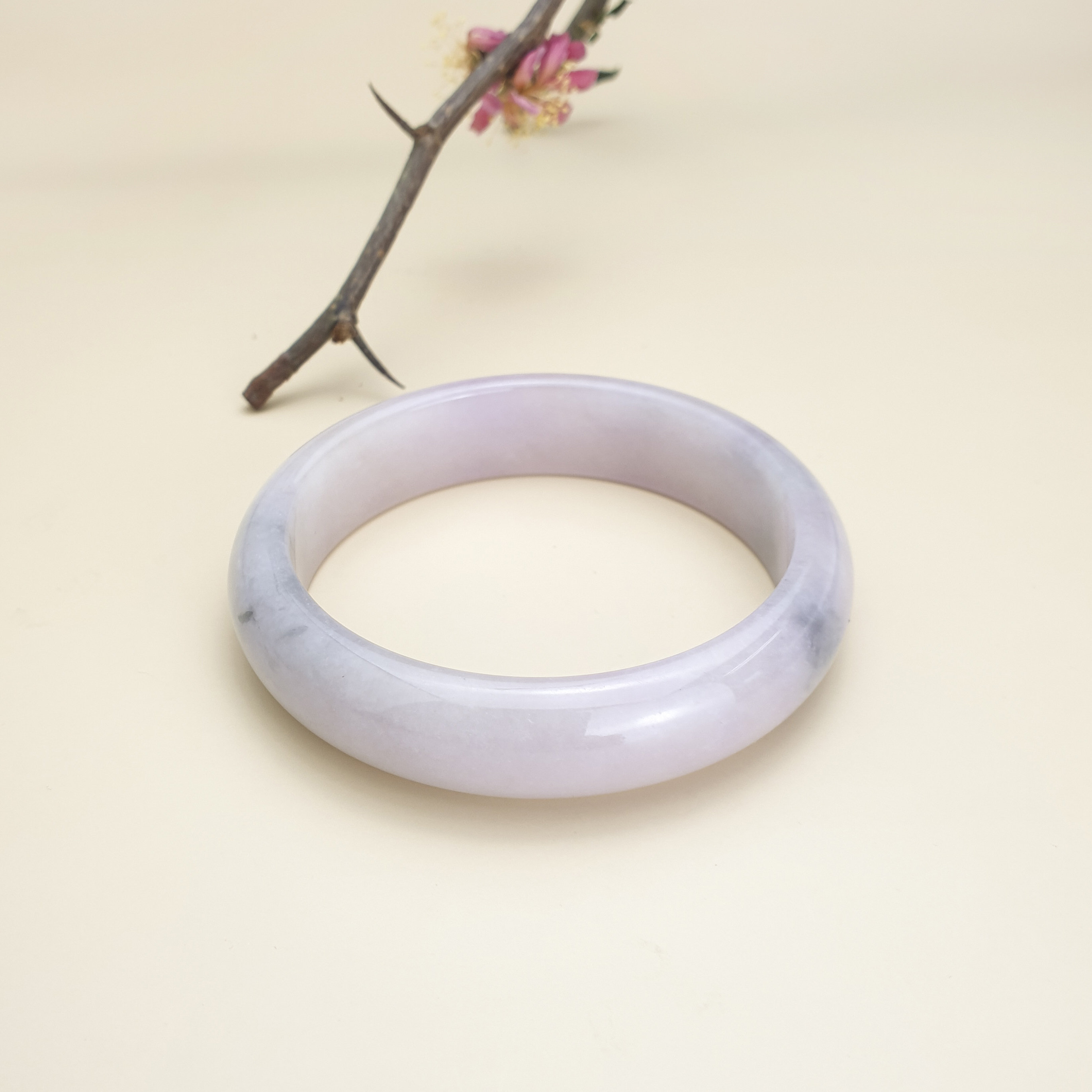 62 mm beautiful purple Jade Bangle 1.6 Lavender Jade Etsy