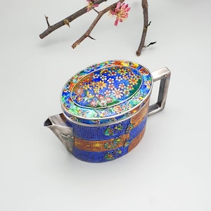 Korean silver crafted kettle and tea set , water kettle, antique kettle,  tea kettle vintage