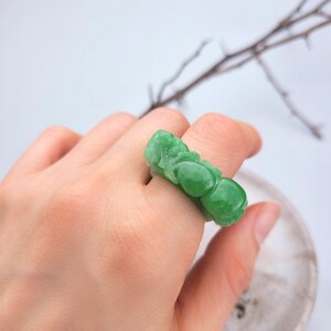 mens rings Jade band ring jewelry, jade saddle ring, thumb ring , Green Jade Band Ring hanbok rings jade ring, jade ring for man NASCHENKA