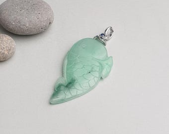 Grade A Jade 3D Koi Fish 錦鯉 Hand-crafted Natural Jadeite Jade