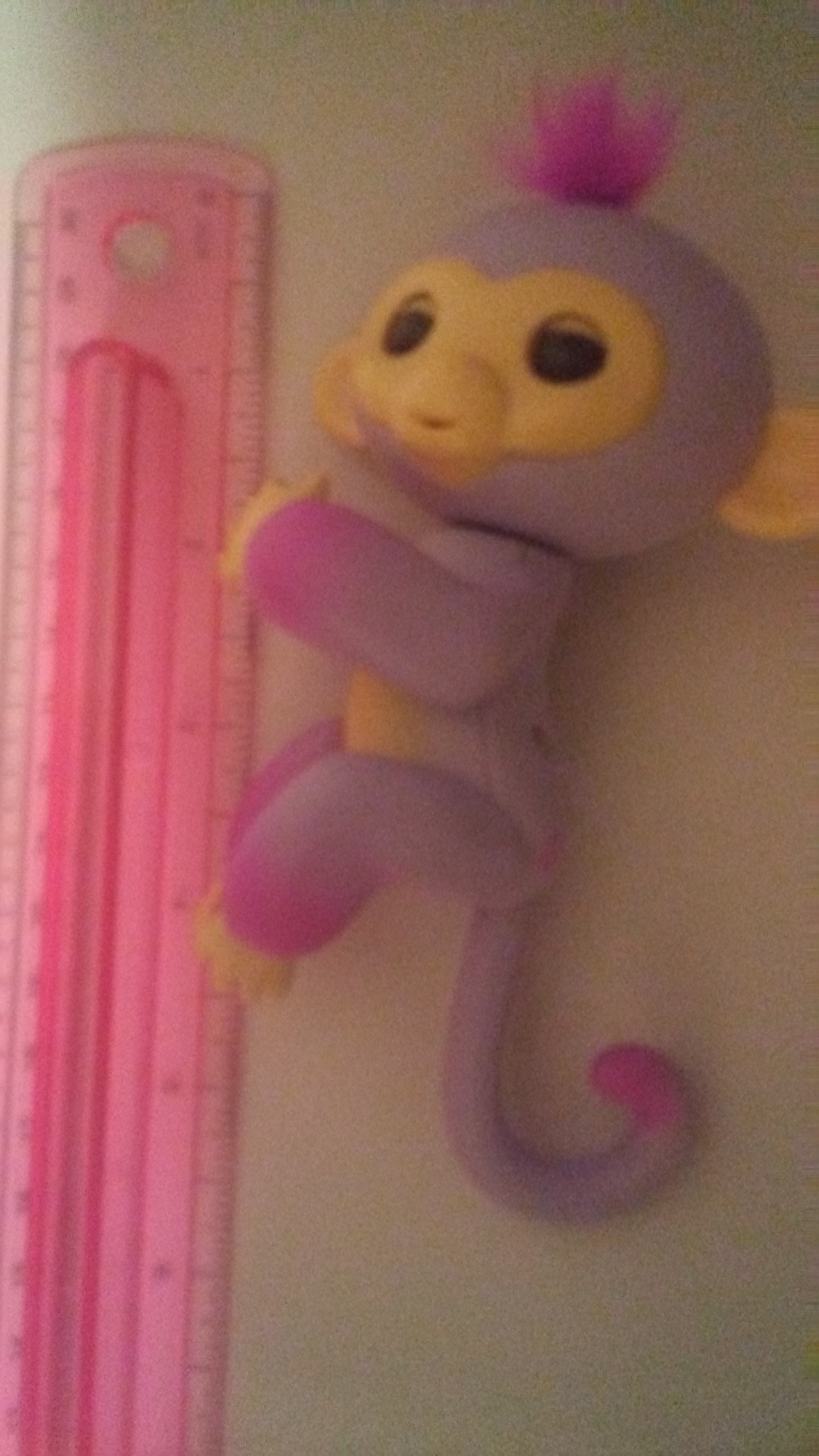 Vintage Fingerling Purple Monkey W/ Pink Hair Battery Operated Etsy