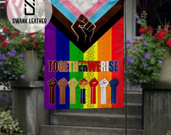 Together We Rise Black Lives Matter Native American Garden Welcome Flag Together We Rise Black Lives Matter Native American Garden Welcome Flag